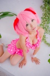 bikini_top cleavage cosplay hair_ribbons kaname_madoka mashiro_yuki miniskirt pink_hair puella_magi_madoka_magica skirt swimsuit twintails rating:Safe score:1 user:nil!