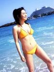 beach bikini cheerful_and_cool cleavage ocean ponytail swimsuit wet yabuki_haruna rating:Safe score:2 user:nil!