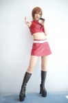 asaka_kei boots bra cleavage cosplay croptop default_costume meiko microphone miniskirt skirt vest vocaloid rating:Safe score:0 user:nil!