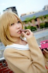 arihara_ayumi blonde_hair chocolate cosplay hatsukoi_limited sailor_uniform school_uniform sweater umi rating:Safe score:0 user:pixymisa