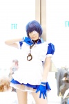 apron blue_hair cosplay eyepatch gloves handcuffs ikkitousen maid maid_uniform namada pantyhose ryomou_shimei rating:Safe score:1 user:nil!