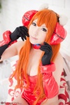 bodysuit choker cleavage cosplay elbow_gloves gloves hair_pods leggings neon_genesis_evangelion red_hair red_solitude_type_two saku soryu_asuka_langley twintails rating:Safe score:1 user:nil!