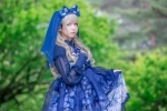 blonde_hair cosplay dress dress_lift enako hairbow little_tea_party original veil rating:Safe score:0 user:nil!