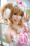 cosplay detached_sleeves dress ear_muffs feathers himemiya_mahore original twintails rating:Safe score:4 user:nil!
