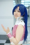 blazer blue_hair cosplay idolmaster kisaragi_chihaya minazuki_syoun rating:Safe score:0 user:pixymisa