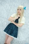 asae_ayato blonde_hair blouse boku_wa_tomodachi_ga_sukunai cosplay kashiwazaki_sena kneesocks pleated_skirt school_uniform skirt rating:Safe score:1 user:nil!