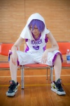 basketball_uniform cosplay crossplay kuroko_no_basuke mogeta murasakibara_atsushi purple_hair towel rating:Safe score:0 user:pixymisa