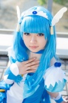 aoki_reika asagiri_moni blouse blue_eyes blue_hair bow choker cosplay cure_beauty gauntlets pretty_cure smile_precure! tiara rating:Safe score:0 user:pixymisa