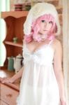 animal_ears bunny_ears bunny_girl bunny_outfit camisole collar koyuki pink_hair see-through rating:Safe score:0 user:lolzin