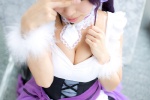 apron bow choker cleavage cosplay dress love_live!_school_idol_project purple_hair tojo_nozomi uri wristband rating:Safe score:2 user:pixymisa