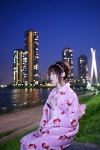 cityscape hairband kimono night-shots shio strawberry_pattern waterfront rating:Safe score:1 user:nil!