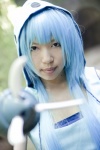 asakura_kana blue_hair cosplay croptop gundam msm-07_z'gok tank_top rating:Safe score:0 user:nil!