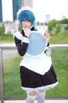 apron blue_hair cosplay dress hairband maid maid_uniform miki_sayaka natsu puella_magi_madoka_magica thighhighs zettai_ryouiki rating:Safe score:1 user:nil!