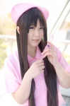 akiyama_mio cosplay dress k-on! narihara_riku nurse nurse_cap nurse_uniform syringe rating:Safe score:0 user:nil!