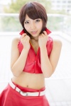 cosplay croptop kureha meiko miniskirt skirt tubetop vocaloid yellow_eyes rating:Safe score:0 user:pixymisa
