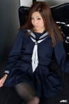 4k-star_094 abe_miho bed black_legwear pantyhose pleated_skirt sailor_uniform school_uniform skirt rating:Safe score:1 user:nil!