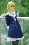 blonde_hair cosplay dress gumi pantyhose rinami sailor_uniform school_uniform vocaloid rating:Safe score:3 user:nil!