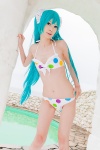 ageha aqua_hair bikini cosplay hairbows hatsune_miku sakura_mai_yuki_midori swimsuit twintails vocaloid rating:Safe score:1 user:nil!
