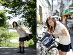 bicycle blouse bookbag costume kneesocks pleated_skirt school_uniform skirt sweater_vest tatsumi_natsuko two_600 rating:Safe score:0 user:nil!