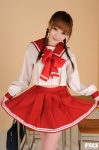 aoi_yurika pleated_skirt rq-star_452 sailor_uniform school_uniform skirt skirt_lift twin_braids rating:Safe score:0 user:nil!