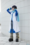 blue_hair boots cosplay crossplay default_costume hair_clips jacket kaito kana_yuuki scarf trousers vocaloid rating:Safe score:0 user:nil!