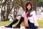 bookbag kanaki_ayako kneesocks pleated_skirt sailor_uniform school_uniform skirt rating:Safe score:1 user:nil!