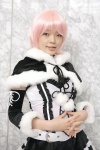 belt bustier cape cosplay lingerie miniskirt namada original pink_hair skirt rating:Safe score:0 user:darkgray