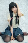 black_legwear blouse boku_wa_tomodachi_ga_sukunai cosplay mikazuki_yozora pleated_skirt satou school_uniform skirt thighhighs rating:Safe score:1 user:nil!