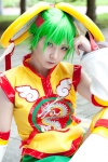 cosplay detached_sleeves dragon_kid green_hair headdress huang_pao-lin mikuro shorts thighhighs tiger_&_bunny rating:Safe score:0 user:pixymisa