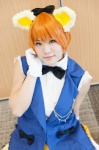 animal_ears bloomers blouse bowtie caramel_eyes cat_ears cosplay gloves hoshizora_rin jacket kai_(iv) love_live!_school_idol_project orange_hair rating:Safe score:0 user:pixymisa