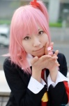 blazer blouse cosplay hinamori_amu ibara pink_hair school_uniform shugo_chara! side_ponytail tie rating:Safe score:0 user:nil!