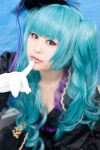 aqua_hair corset cosplay dress gloves hatsune_miku hiyoko top_hat twintails veil vocaloid rating:Safe score:1 user:pixymisa