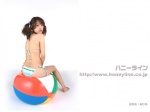 ass beach_ball bikini honeyline mihiro side-tie_bikini striped swimsuit twintails watermark rating:Safe score:0 user:nil!