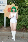 boots cosplay green_hair kazami_yuuka kouwaaiki pantyhose swimsuit touhou umbrella rating:Safe score:1 user:pixymisa