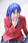 blazer blouse blue_hair bookbag cosplay kawashima_ami nora pleated_skirt school_uniform skirt toradora! rating:Safe score:0 user:nil!