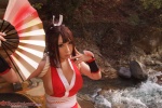 cosplay fan gauntlets hairbow kimono king_of_fighters kunoichi saku shiranui_mai wet rating:Safe score:0 user:nil!