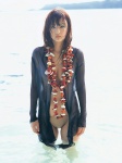 bikini_bottom cleavage healing_smile kudo_risa lei ocean open_robe robe swimsuit wet rating:Safe score:1 user:nil!
