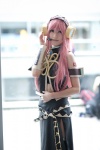 cosplay default_costume headset kiyomichi megurine_luka pink_hair skirt thighhighs vest vocaloid rating:Safe score:0 user:nil!