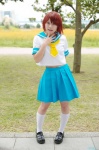 cosplay higurashi_no_naku_koro_ni miniskirt misaki pleated_skirt ryuuguu_rena sailor_uniform school_uniform skirt socks tie rating:Safe score:0 user:nil!