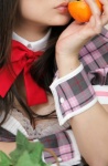 apron blouse chiyoko_5 chocoball cleavage costume cuffs lips waitress waitress_uniform rating:Safe score:0 user:nil!