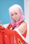 cosplay dress fingerless_gloves gloves guilty_crown maropapi multi-colored_hair pink_eyes yuzuriha_inori rating:Safe score:0 user:pixymisa