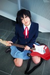blazer blouse cosplay guitar kneesocks k-on! nakano_azusa narimiya pleated_skirt school_uniform skirt twintails rating:Safe score:0 user:nil!