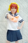 baka_to_test_to_shoukanjuu boo cosplay hairbow pleated_skirt sailor_uniform school_uniform shimada_minami skirt rating:Safe score:0 user:nil!