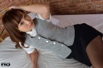 aoi_yurika bed black_legwear blouse miniskirt pantyhose rq-star_705 skirt vest rating:Safe score:0 user:nil!