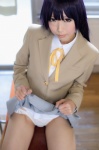 blazer blouse cosplay gokou_ruri mashiro_yuki moshimo_kuroneko_ga_ore_no_kanojo_dattara... ore_no_imouto_ga_konna_ni_kawaii_wake_ga_nai panties pleated_skirt purple_hair school_uniform skirt skirt_lift rating:Safe score:4 user:nil!