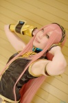 cosplay default_costume headset mai megurine_luka pink_hair skirt sleeveless_blouse vocaloid rating:Safe score:1 user:nil!