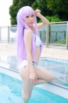 ass bikini cosplay crystal_crown feena_fam_earthlight kamui_arisa pool purple_hair side-tie_bikini swimsuit wet yoake_mae_yori_ruri_iro_na rating:Safe score:3 user:nil!