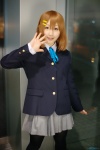 black_legwear blazer blouse cosplay hair_clips hirasawa_yui k-on! pantyhose pleated_skirt ribbon_tie school_uniform shiina_haru skirt rating:Safe score:0 user:pixymisa