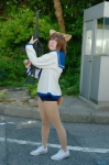 animal_ears cat_ears cosplay gun hirano_mari miyafuji_yoshika one-piece_swimsuit pantyhose rifle sailor_uniform school_uniform strike_witches swimsuit tail rating:Safe score:0 user:nil!