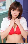bikini_top cleavage costume gym_uniform kaneko_shiori shirt_lift swimsuit tshirt rating:Safe score:1 user:nil!